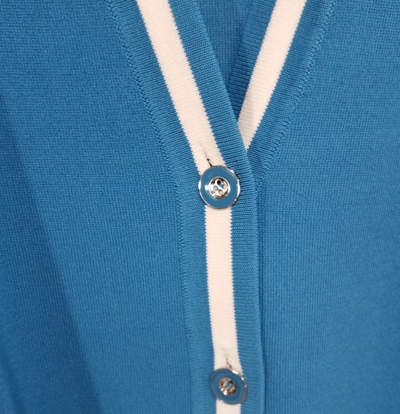 Doncaster Vivid Blue Cardigan - Picture 2 of 8